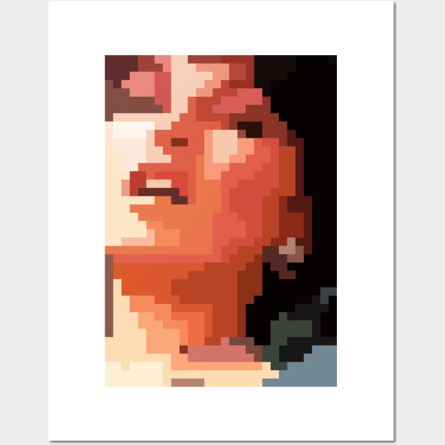 Retro Girl Face (Pixel Art) Wall Art by Dmitry_Buldakov